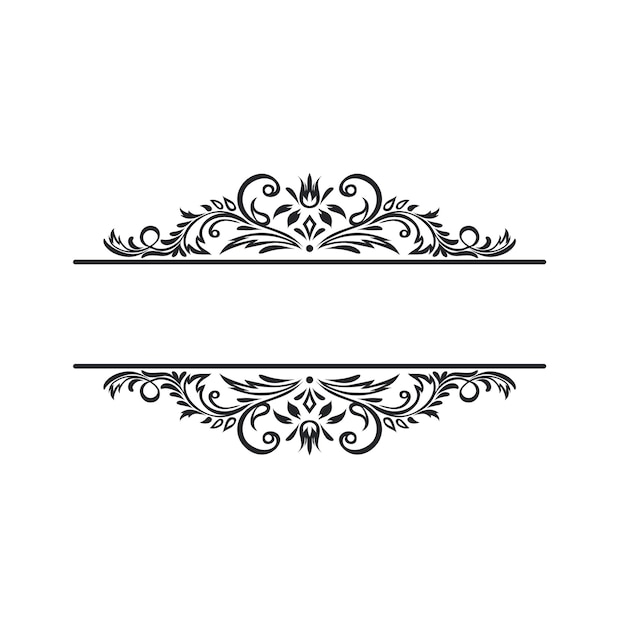 Premium Vector | Ornate frame scroll element