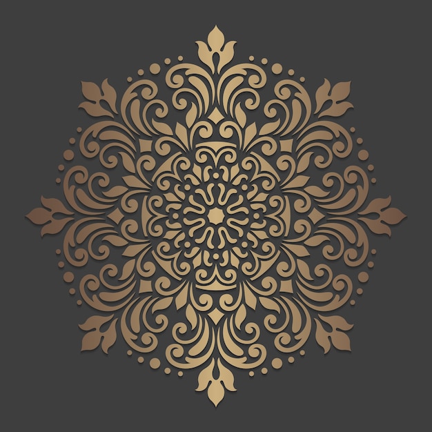Ornate mandala design. ornamental circle pattern. Premium Vector