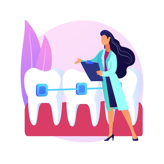 Free Vector Orthodontic services abstract concept illustration