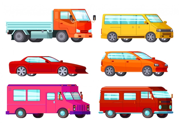 Download Free Vector | Orthogonal car set