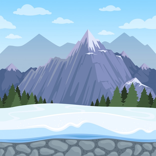 Premium Vector | Outdoor cartoon hills landscape of relief various