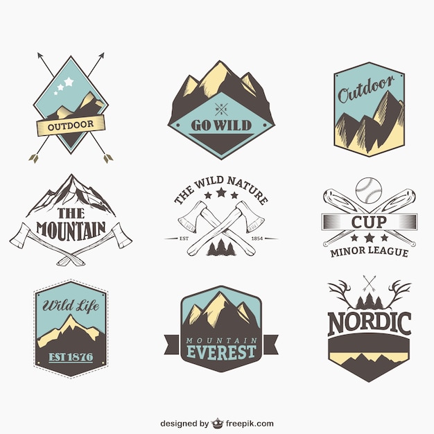 Outdoor sports badges
