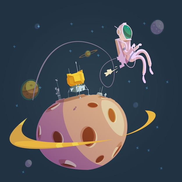 Free Vector | Outer space cartoon background