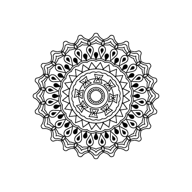 Premium Vector | Outline black mandala