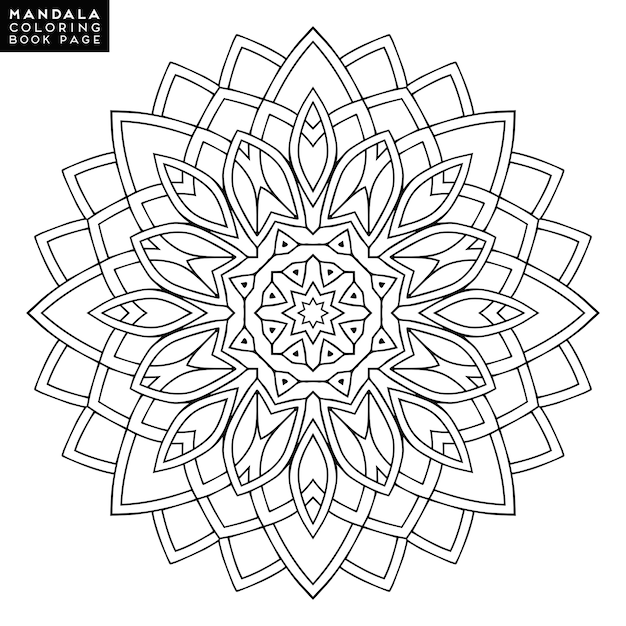 Download Free Vector | Outline mandala for coloring book ...