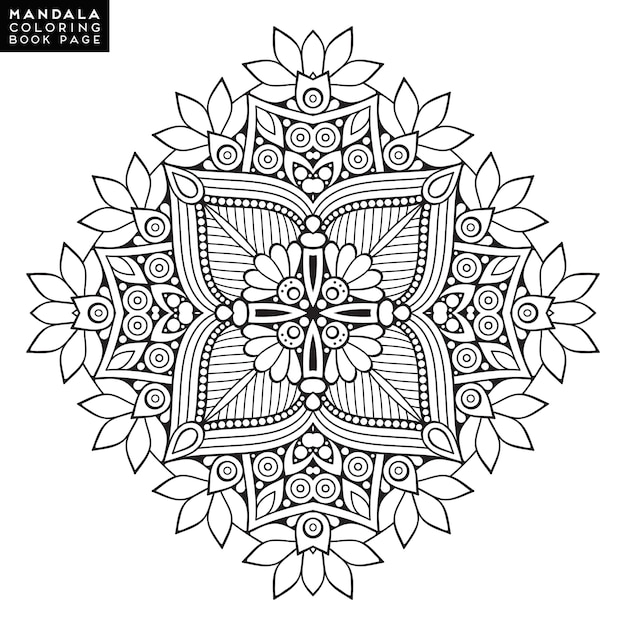 Download Outline Mandala for coloring book. Decorative round ...