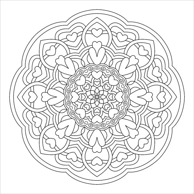 Premium Vector | Outline mandala pattern antistress coloring pages for ...