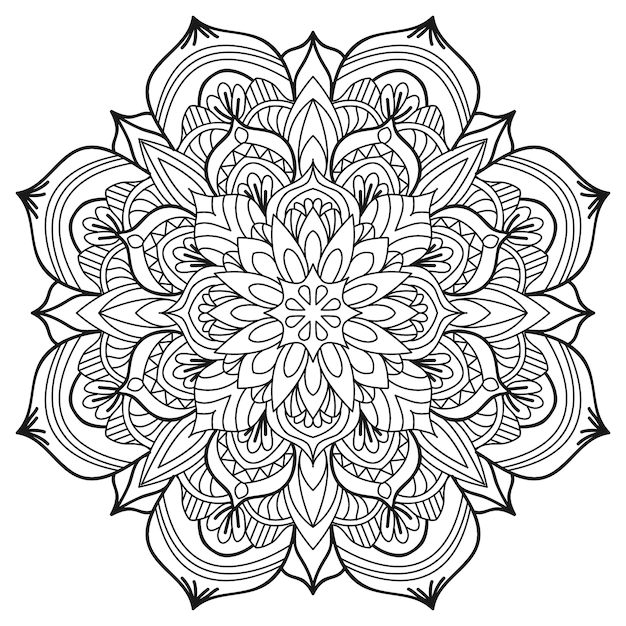 Download Outline mandala | Premium Vector