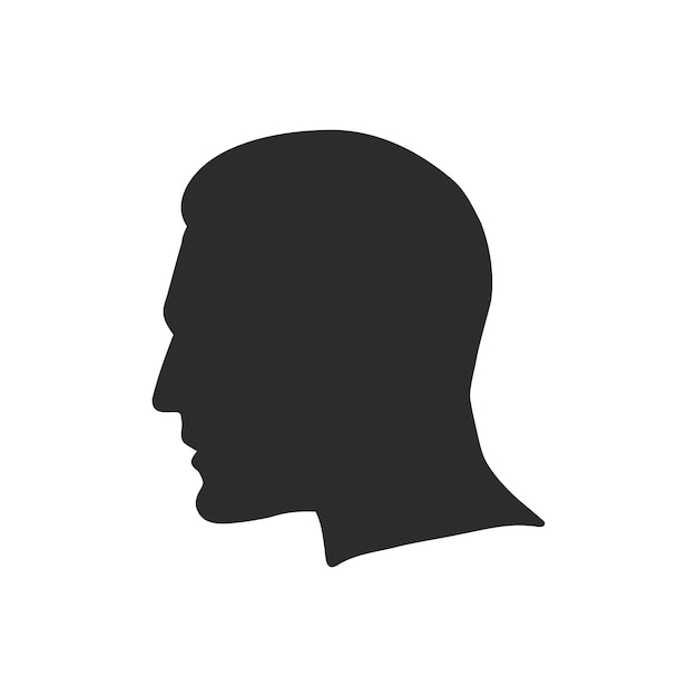 Premium Vector | Outline side profile of a human male head. male ...