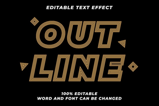 how do you use outline text effect in word