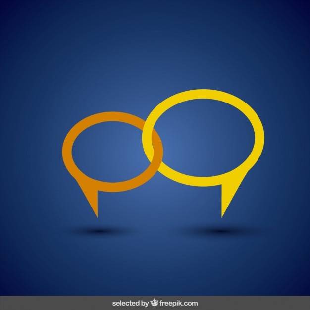 Outlined speech balloons Free Vector Outlined speech balloons Free Vector