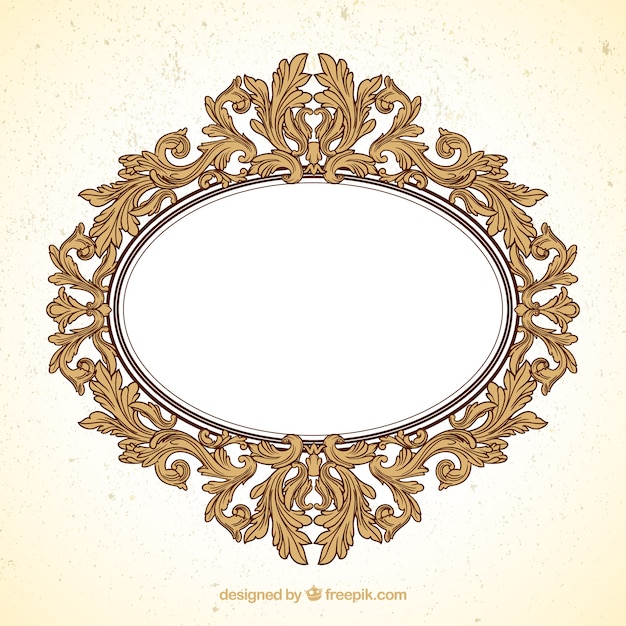 Oval Frame In Ornamental Style Vector Premium Download