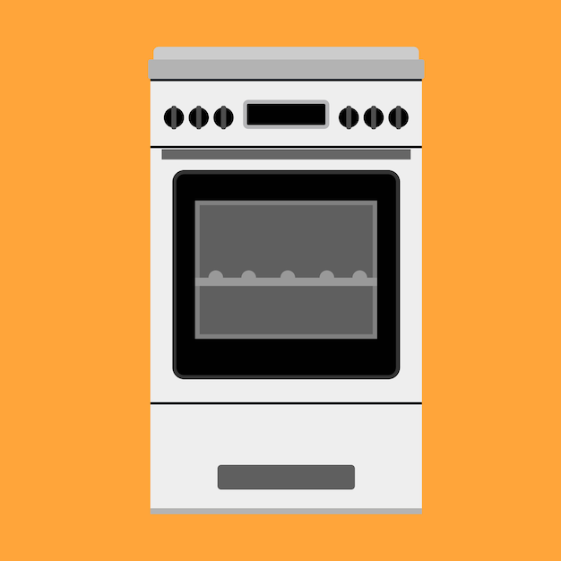 オーブンイラストアプライアンス調理キッチン 家庭用ストーブ機器 プレミアムベクター
