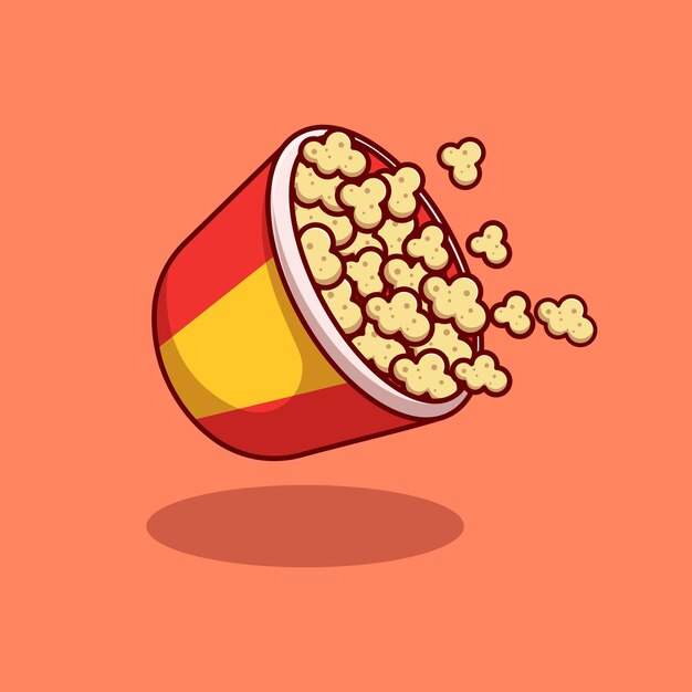 Premium Vector | Overflowing and floating popcorn illustration design ...