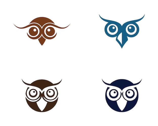 プレミアムベクター フクロウの鳥のイラストのロゴ