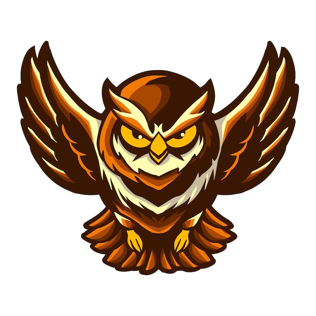 Premium Vector | Owl fly illustration isolated on white background