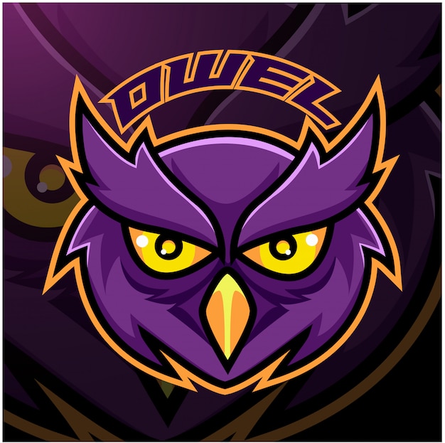 Premium Vector Owl Head Esport Mascot Logo Template