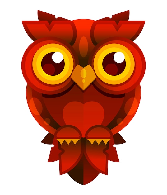 Premium Vector Owl Icon Owl Isolated Wild Bird Illustration