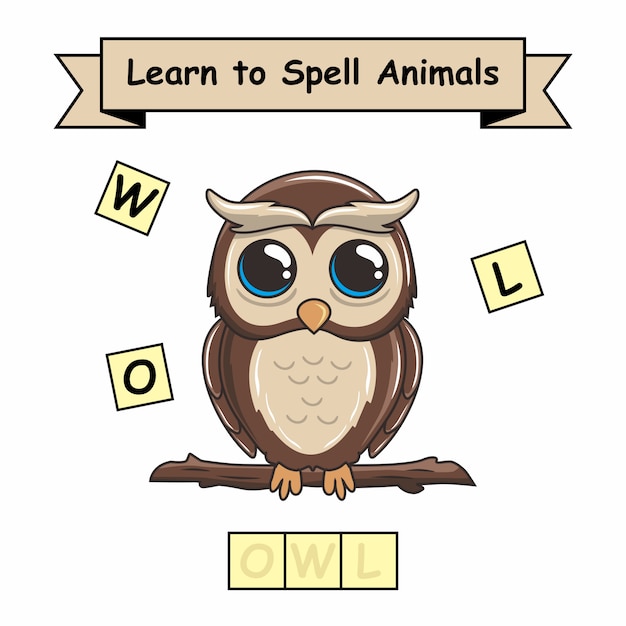 premium-vector-cat-learn-to-spell-animals