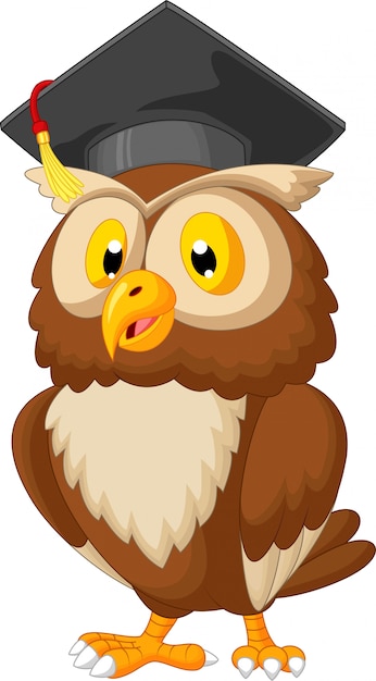 Download Owl wearing graduation cap | Premium Vector