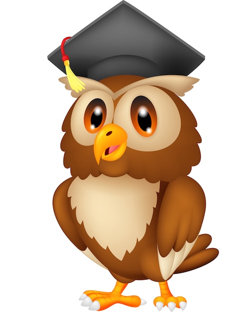 Owl Wearing Graduation Cap Premium Vecto Premium Vector Freepik