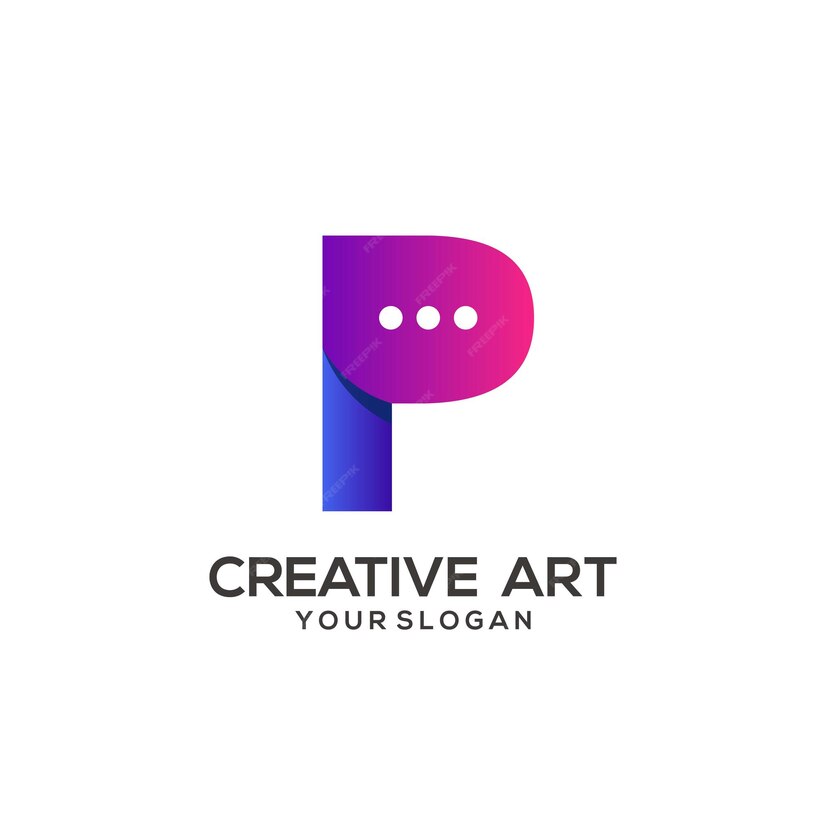 Premium Vector | P letter logo colorful gradient design