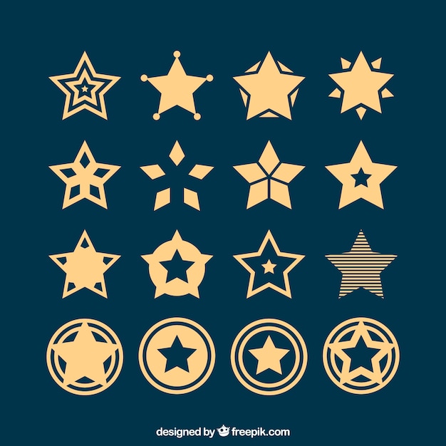 Free Vector | Pack of 16 stars