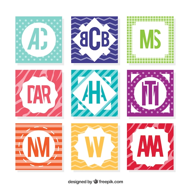 monogram multicolor