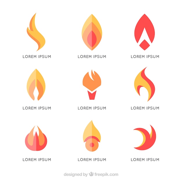 Download Free Download Free Pack Abstract Fire Logos Vector Freepik Use our free logo maker to create a logo and build your brand. Put your logo on business cards, promotional products, or your website for brand visibility.
