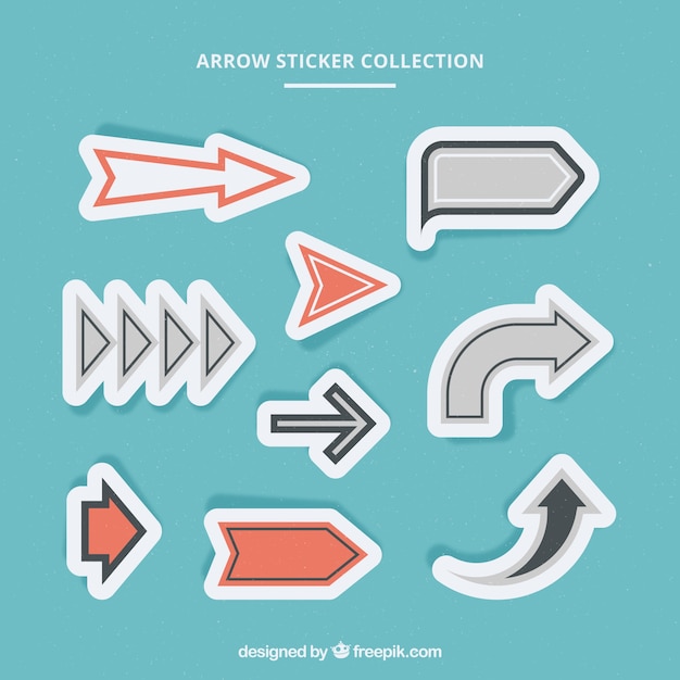 Download Pack of arrows stickers | Free Vector