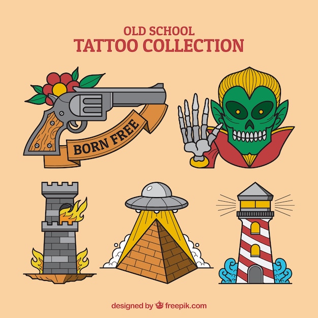 Free Vector Pack Of Assorted Tattoos