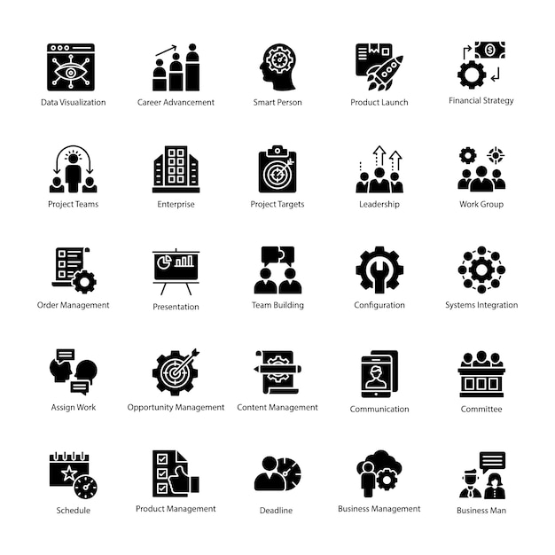 Download Free Pack Of Business Management Icon Vector Premium Vector Use our free logo maker to create a logo and build your brand. Put your logo on business cards, promotional products, or your website for brand visibility.