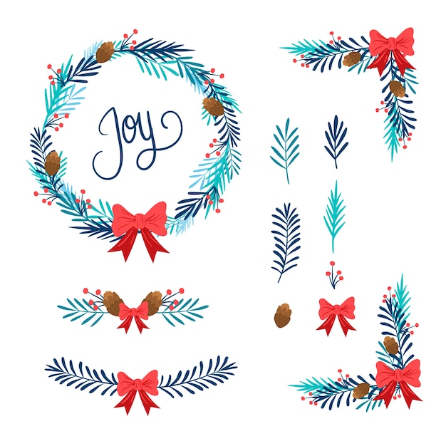 Download Pack of christmas frames and borders Vector | Free Download