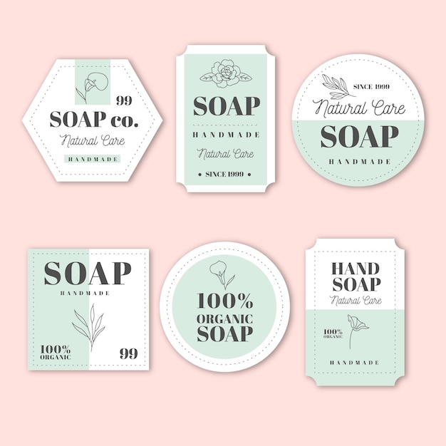 Free Vector | Pack of creative soap labels