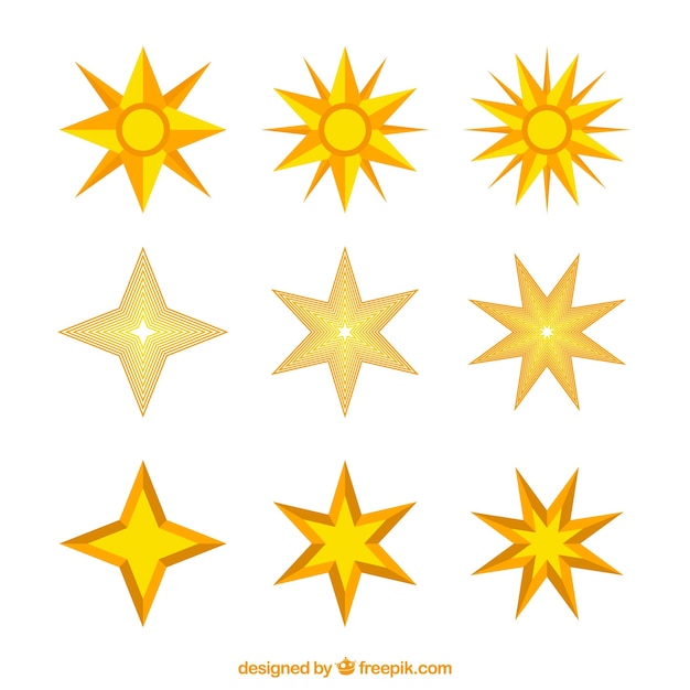 Free Vector Pack Of Decorative Stars   Pack Decorative Stars 23 2147719384 