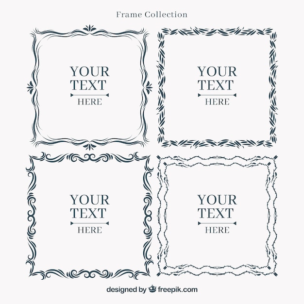 Download Free Vector | Pack of four text frames