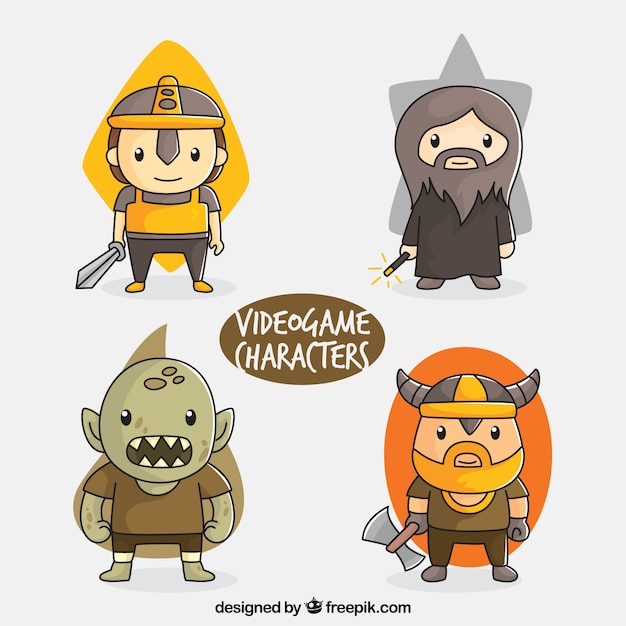 Download Pack of great video game characters Vector | Free Download