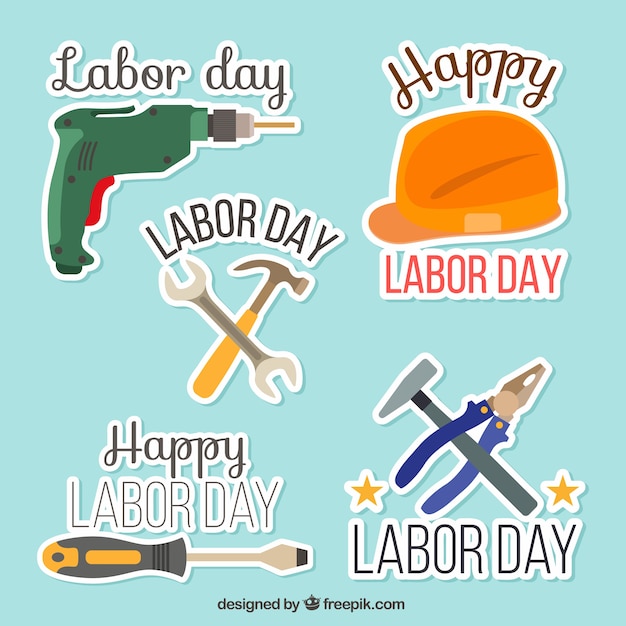 Download Free Pack Of Labor Day Tools Stickers Free Vector Use our free logo maker to create a logo and build your brand. Put your logo on business cards, promotional products, or your website for brand visibility.