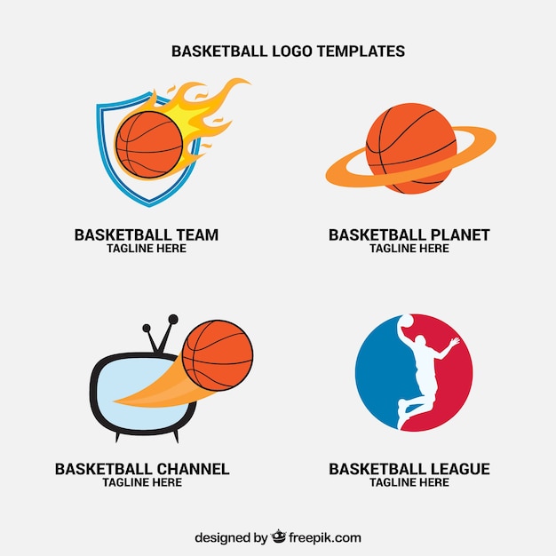 Pack of basketball tv channel logos