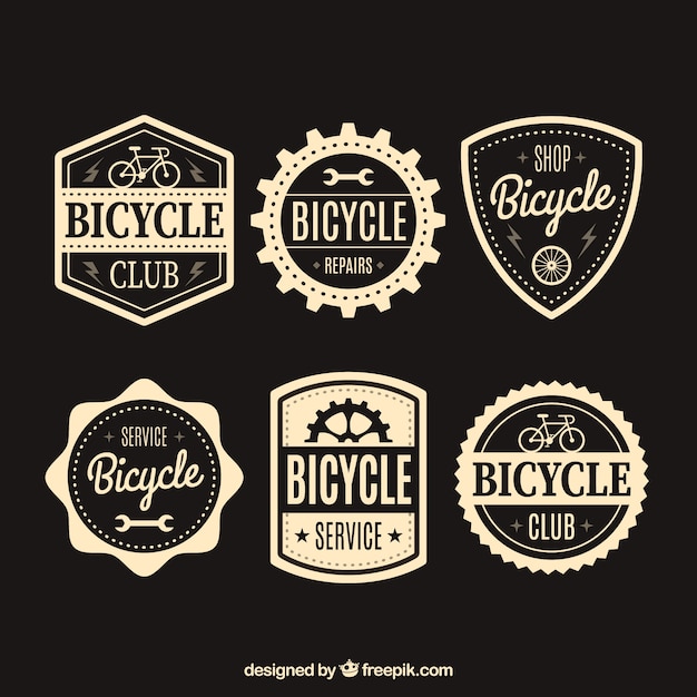 Pack of bicycles vintage labels