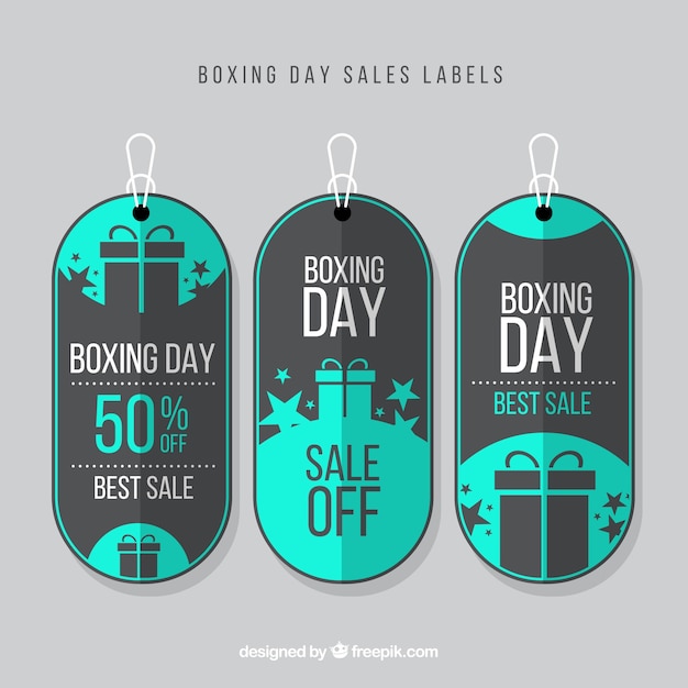 Pack of boxing day sales labels