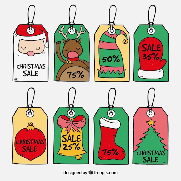 Pack of christmas sales labels