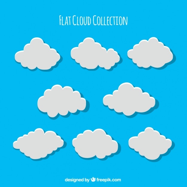 pack of cut out white clouds vector free download cloud cut out