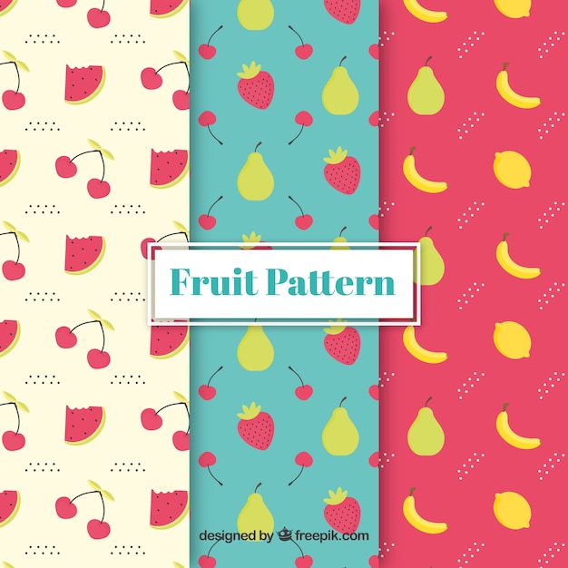 Pack of decorative fruit patterns