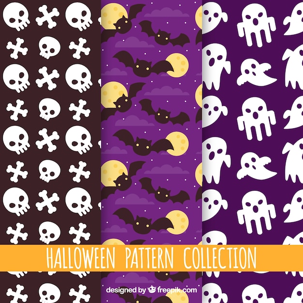 Pack of decorative halloween patterns