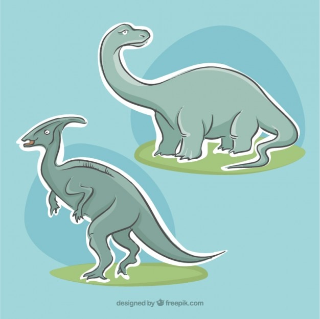 Pack of dinosaurs labels