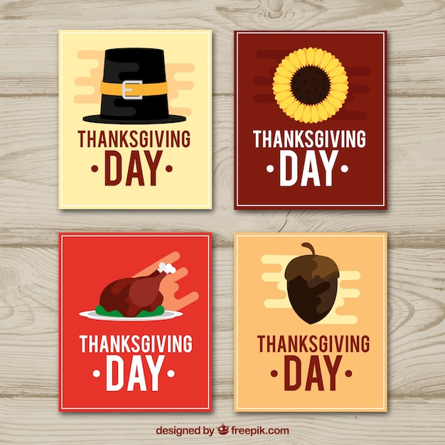 Pack of four thanksgiving cards