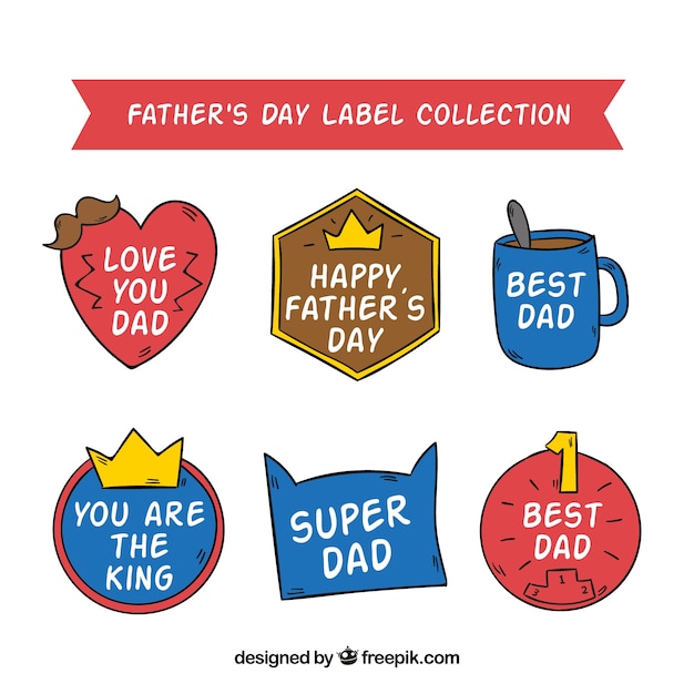 pack-of-hand-drawn-father-s-day-stickers-vector-free-download