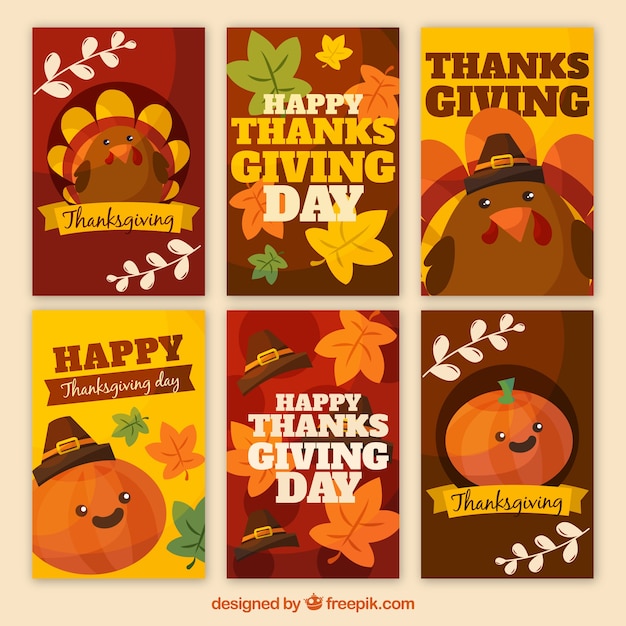 Pack of nice thanksgiving cards