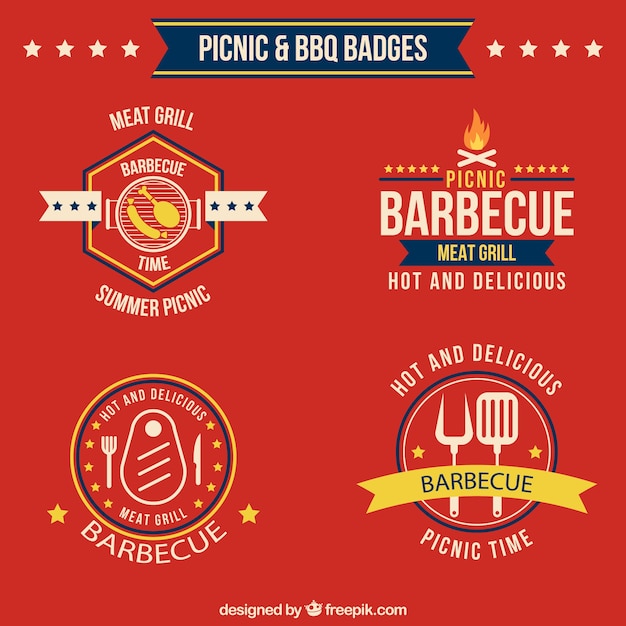 Pack of picnic and bbq labels